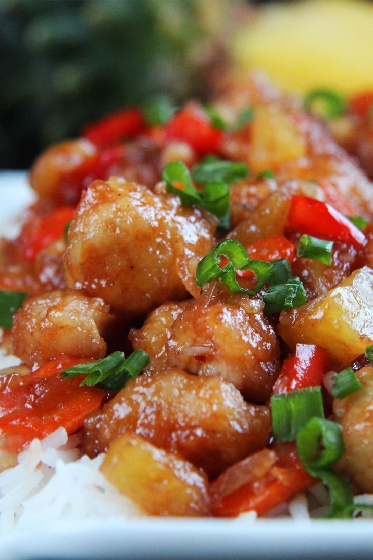 BAKED SWEET AND SOUR CHICKEN, PINEAPPLE CARROTS AND BELL PEPPERS - Ten ...